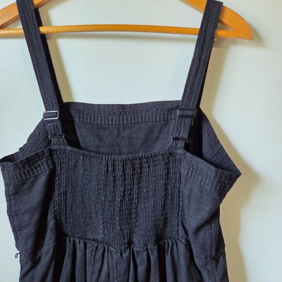 EUC OLD NAVY BLACK LINEN BLEND TANK ROMPER SIZE LARGE - Picture 4 of 16